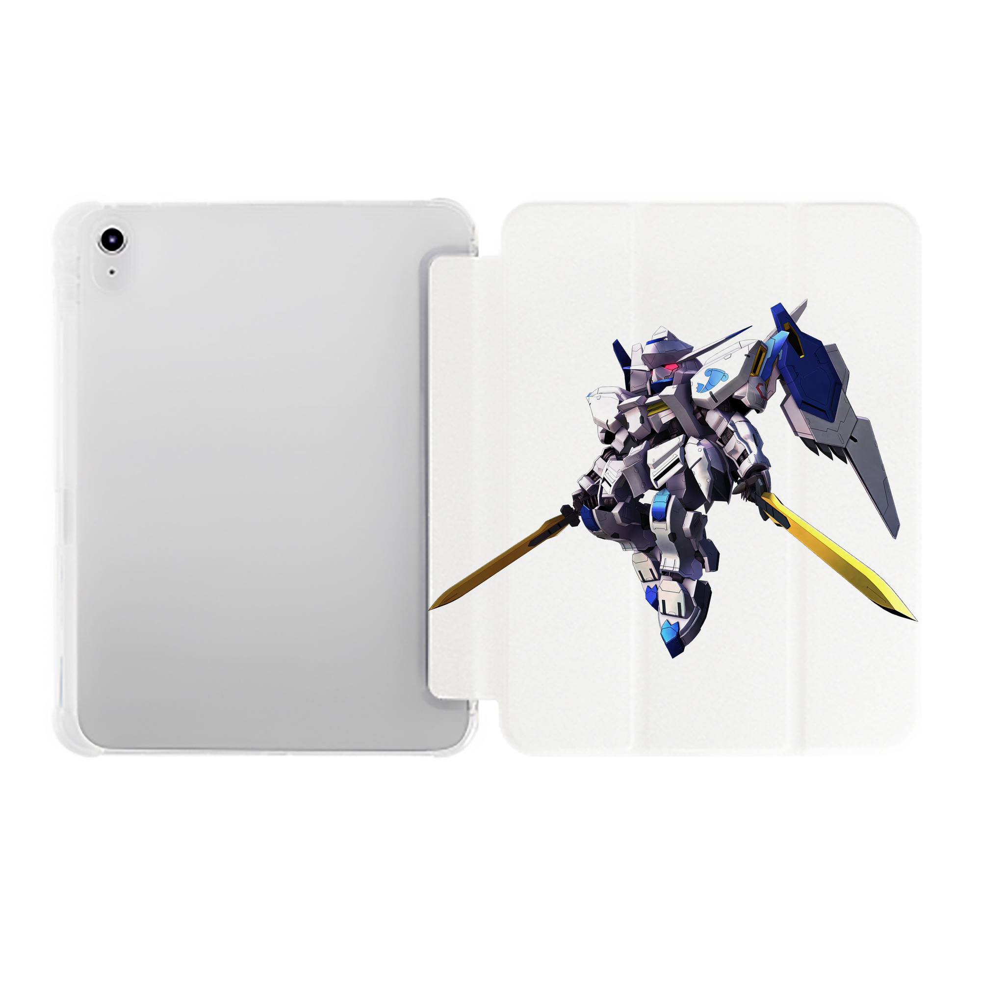 （画像用） 機動戦士ガンダム Mobile Suit Gundam IPad ケース ペン収納付き 三つ折りスタンド PUレザー×シリコン 対応機種9.5/10.5/10.9インチ